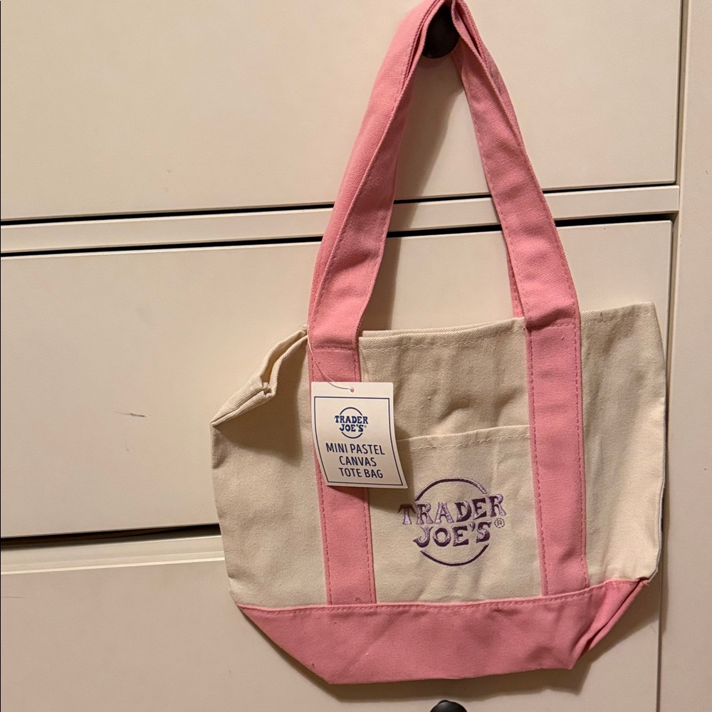 New Trader Joe’s Pink Mini Tote Bag